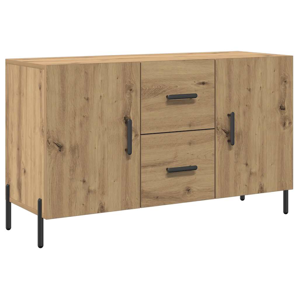 Vidaxl dressoir 100x36x60 cm bewerkt hout artisanaal eikenkleurig