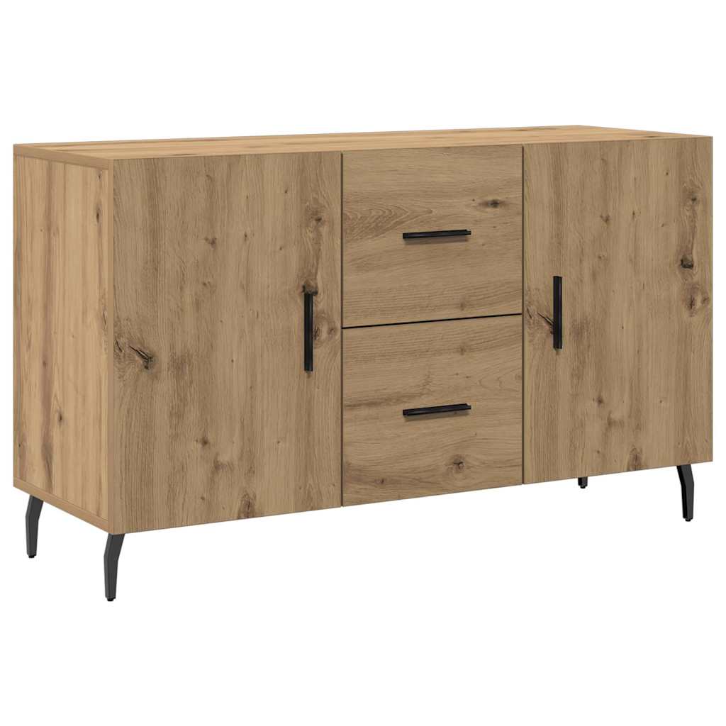 Vidaxl dressoir 100x36x60 cm bewerkt hout artisanaal eikenkleurig