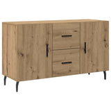 Vidaxl dressoir 100x36x60 cm bewerkt hout artisanaal eikenkleurig