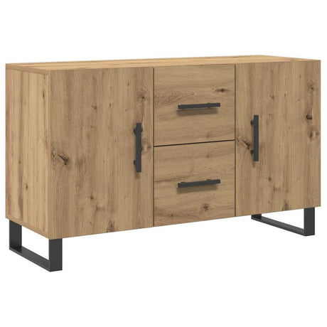 Vidaxl dressoir 100x36x60 cm bewerkt hout artisanaal eikenkleurig