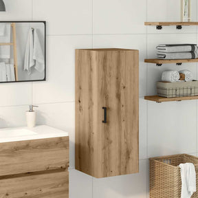 Vidaxl wandkast 34,5x34x90 cm bewerkt hout artisanaal eikenkleur