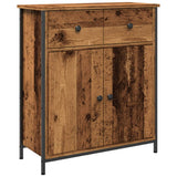 Vidaxl dressoir 70x30x80 cm bewerkt hout oud houtkleurig