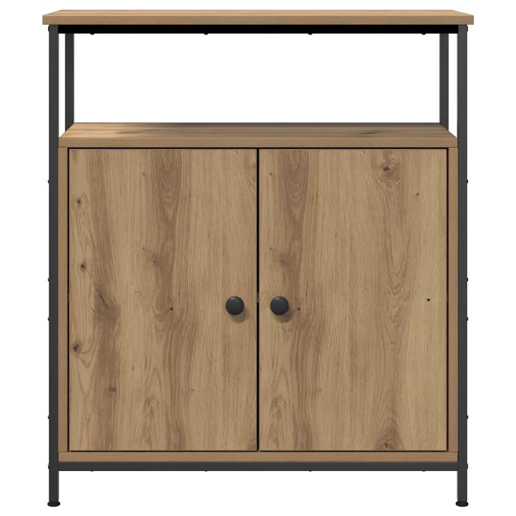Vidaxl dressoir 70x30x80 cm bewerkt hout artisanaal eikenkleur