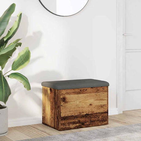 Vidaxl opbergbankje 62x42x45 cm bewerkt hout oud houtkleurig