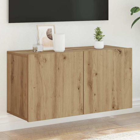 Vidaxl tv-meubel wandgemonteerd 80x30x41 cm artisanaal eikenkleurig