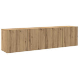 Vidaxl tv-meubels 2 st wandgemonteerd 80x30x41cm artisanaal eikenkleur