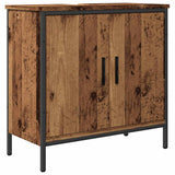 Vidaxl wastafelkast 60x30x60 cm bewerkt hout oud houtkleurig