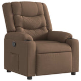 Vidaxl fauteuil verstelbaar stof bruin