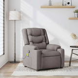 Vidaxl massagestoel verstelbaar stof taupe