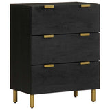 Vidaxl dressoir 60x33x75 cm bewerkt hout zwart