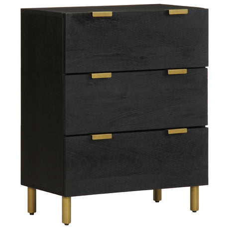 Vidaxl dressoir 60x33x75 cm bewerkt hout zwart