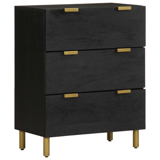 Vidaxl dressoir 60x33x75 cm bewerkt hout zwart