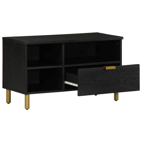 Vidaxl tv-meubel 80x33x46 cm bewerkt hout zwart