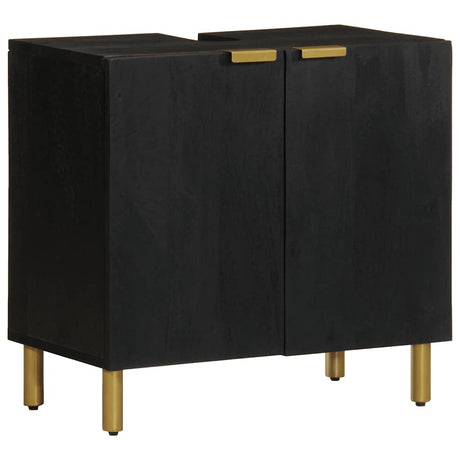 Vidaxl wastafelkast 62x33x58 cm bewerkt hout zwart