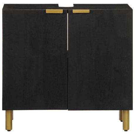 Vidaxl wastafelkast 62x33x58 cm bewerkt hout zwart