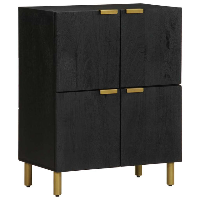 Vidaxl dressoir 60x33x75 cm bewerkt hout zwart