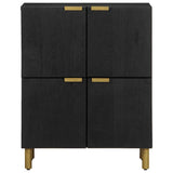 Vidaxl dressoir 60x33x75 cm bewerkt hout zwart