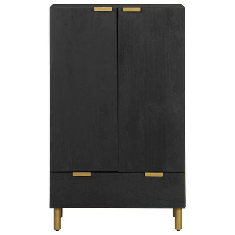 Vidaxl hoge kast 60x33x100 cm bewerkt hout zwart