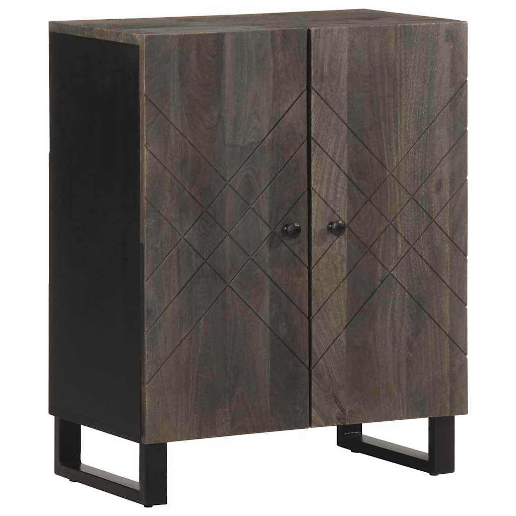 Vidaxl dressoir 60x33x75 cm massief mangohout zwart