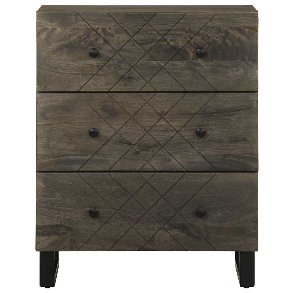 Vidaxl dressoir 60x33x75 cm massief mangohout zwart