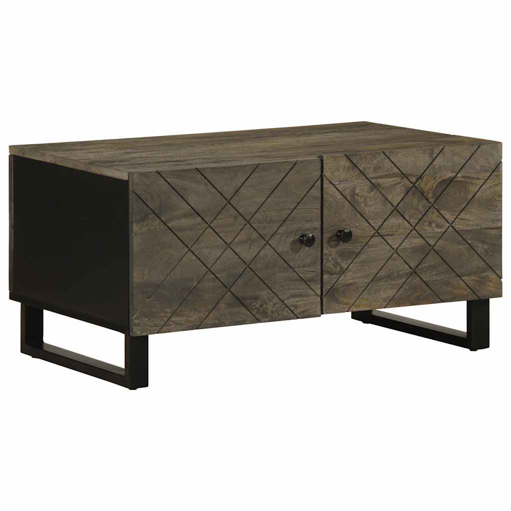 Vidaxl salontafel 80x50x40 cm massief mangohout zwart