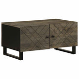 Vidaxl salontafel 80x50x40 cm massief mangohout zwart