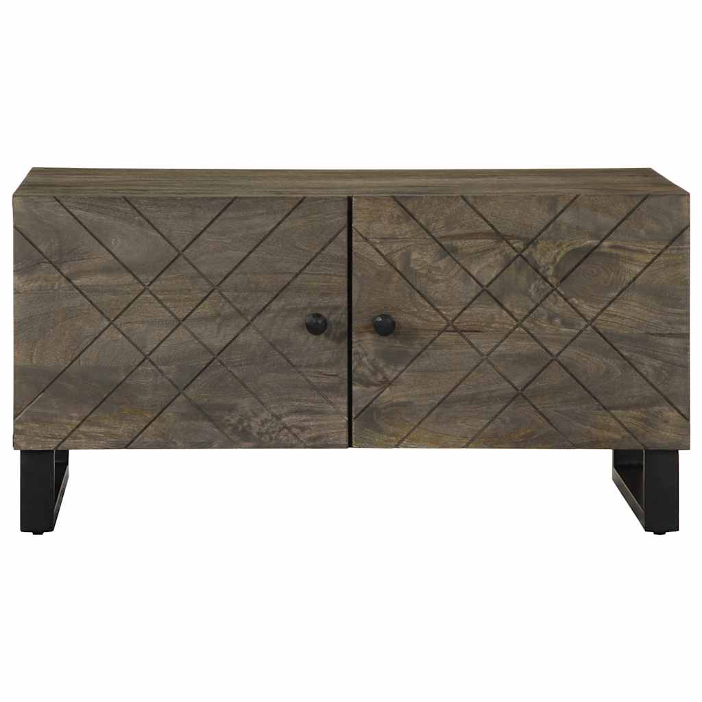Vidaxl salontafel 80x50x40 cm massief mangohout zwart