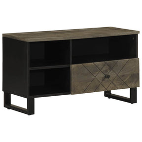 Vidaxl tv-meubel 80x33x46 cm massief mangohout zwart