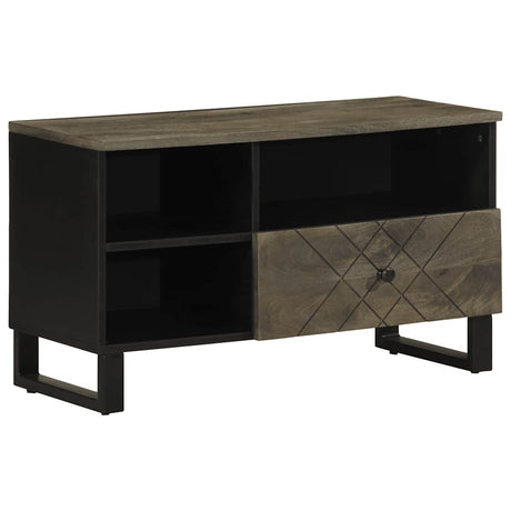 Vidaxl tv-meubel 80x33x46 cm massief mangohout zwart