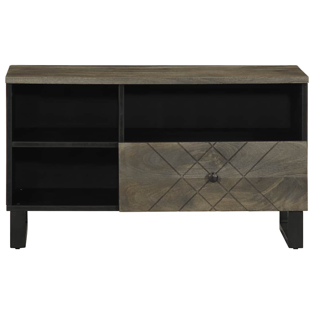 Vidaxl tv-meubel 80x33x46 cm massief mangohout zwart