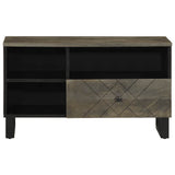 Vidaxl tv-meubel 80x33x46 cm massief mangohout zwart
