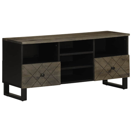 Vidaxl tv-meubel 100x33x46 cm massief mangohout zwart