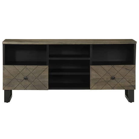 Vidaxl tv-meubel 100x33x46 cm massief mangohout zwart