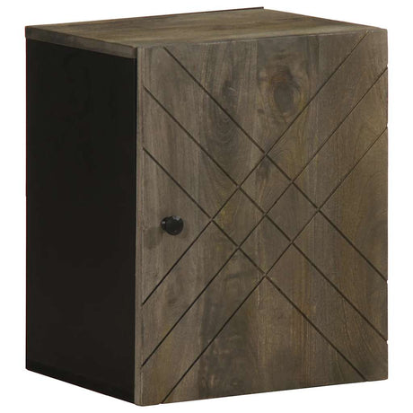 Vidaxl badkamerkast wandgemonteerd 38x33x48 cm massief mangohout zwart