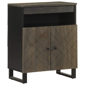 Vidaxl dressoir 60x33x75 cm massief mangohout zwart