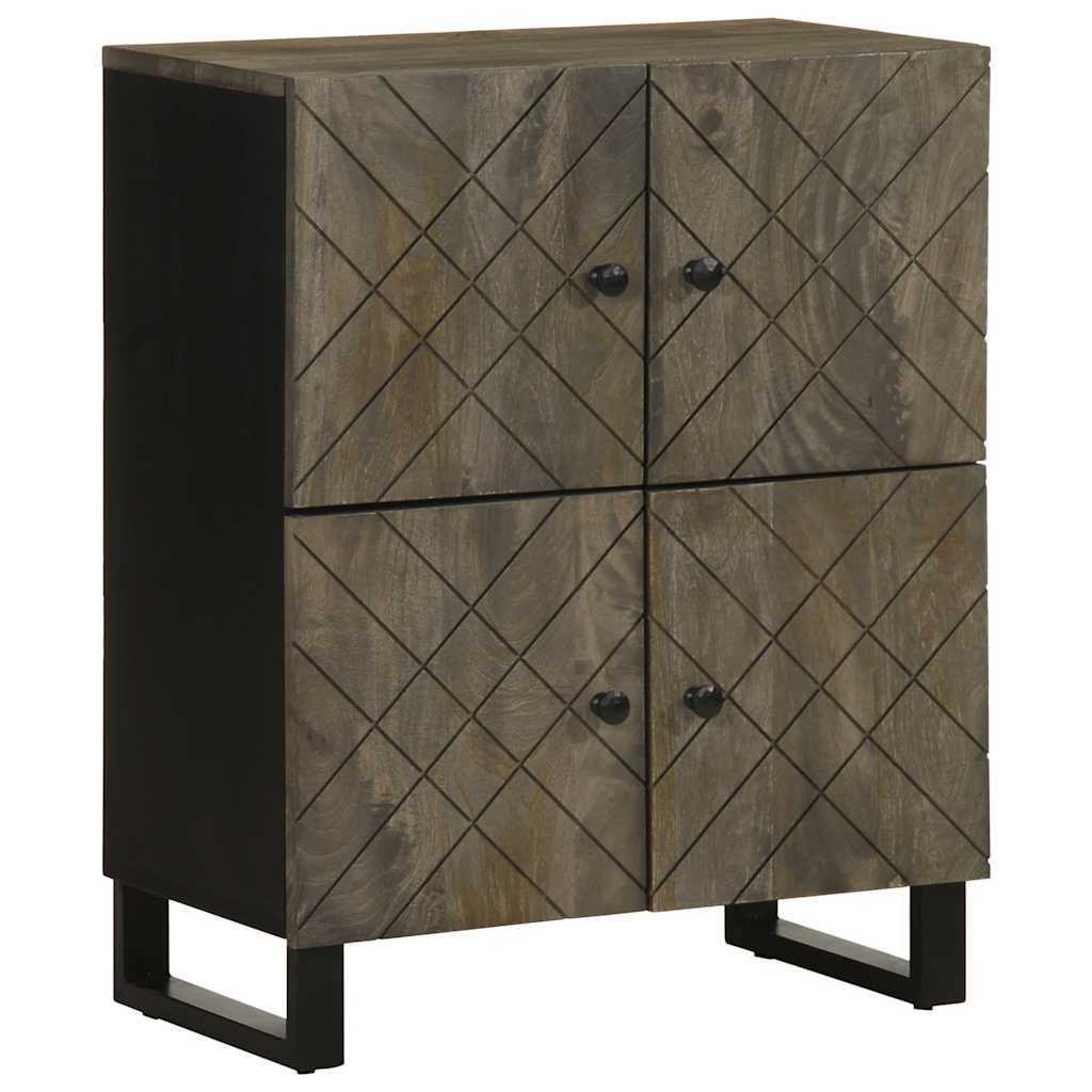 Vidaxl dressoir 60x33x75 cm massief mangohout zwart
