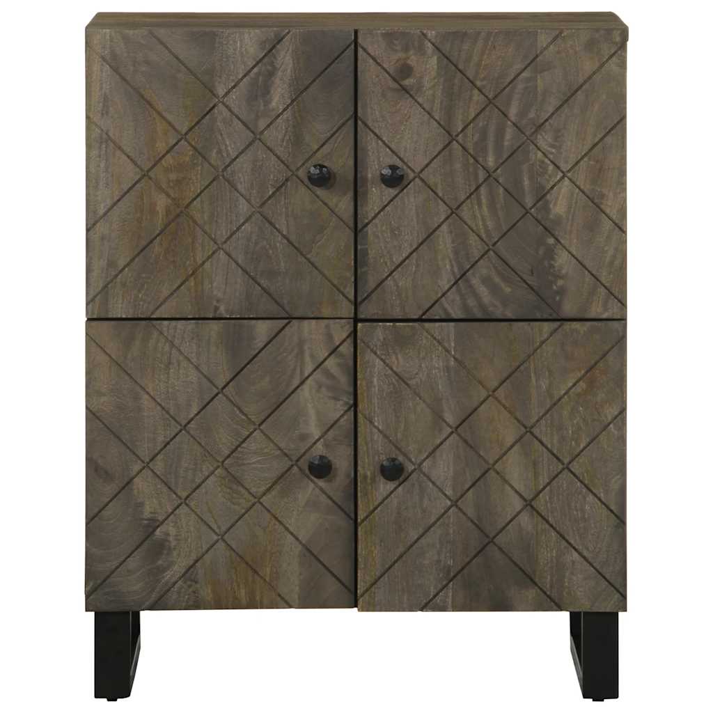 Vidaxl dressoir 60x33x75 cm massief mangohout zwart
