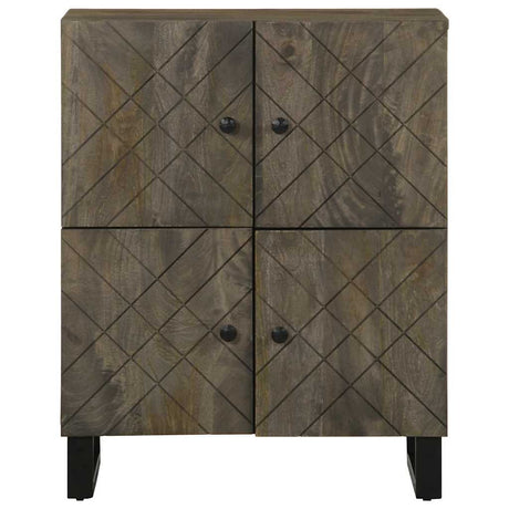 Vidaxl dressoir 60x33x75 cm massief mangohout zwart