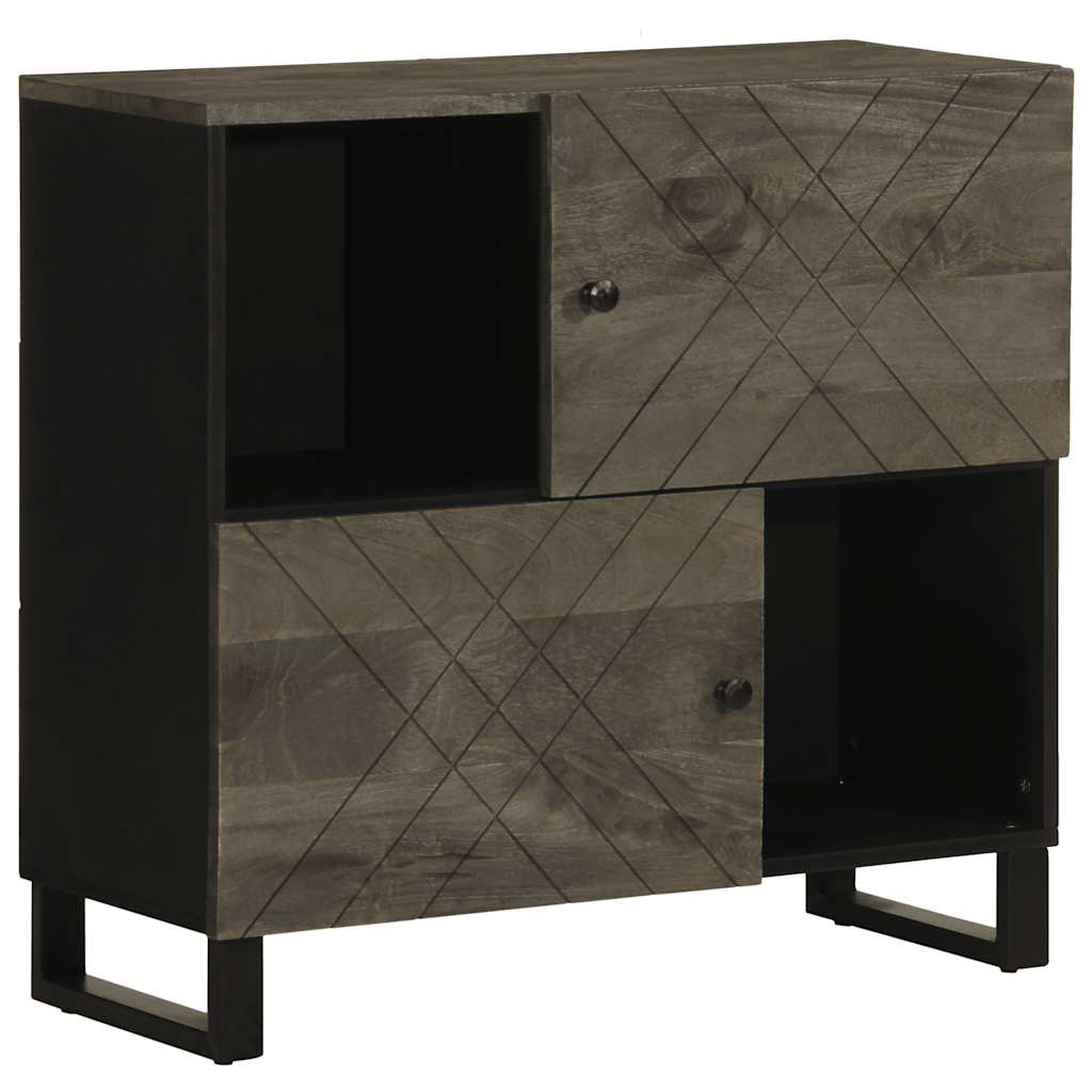 Vidaxl dressoir 80x33x75 cm massief mangohout zwart