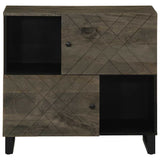 Vidaxl dressoir 80x33x75 cm massief mangohout zwart