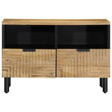 Vidaxl tv-meubel 70x33x46 cm massief mangohout bruin