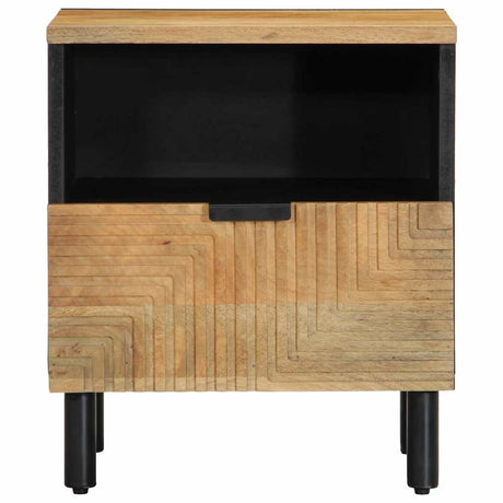 Vidaxl nachtkastje 40x33x46 cm massief mangohout bruin