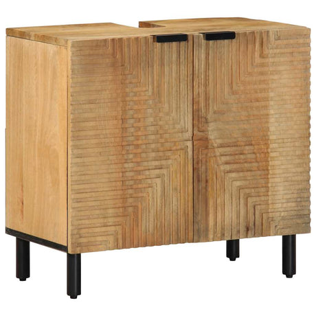 Vidaxl wastafelmeubel 62x33x58 cm massief mango bruin