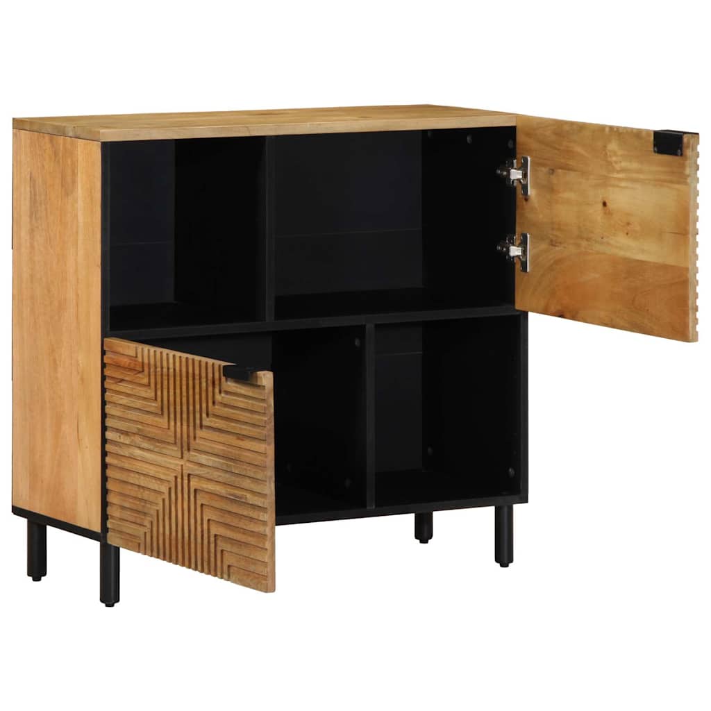 Vidaxl dressoir 80x33x75 cm massief mangohout bruin