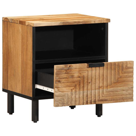 Vidaxl nachtkastje 40x33x46 cm massief hout acacia