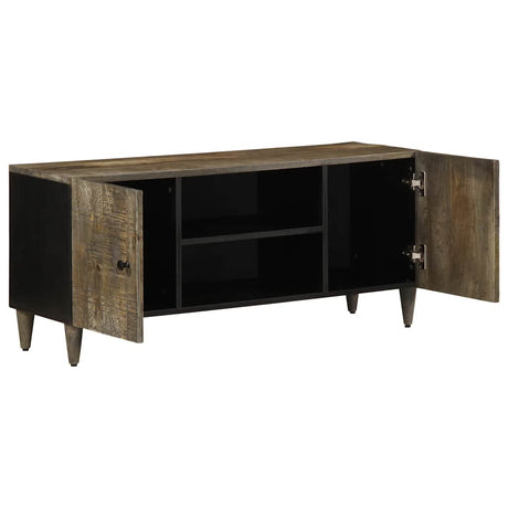 Vidaxl tv-meubel 105x33,5x46 cm massief mangohout lichtgrijs