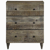 Vidaxl dressoir 60x33,5x75 cm massief mangohout lichtgrijs
