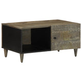 Vidaxl salontafel 80x50x40 cm massief mangohout lichtgrijs