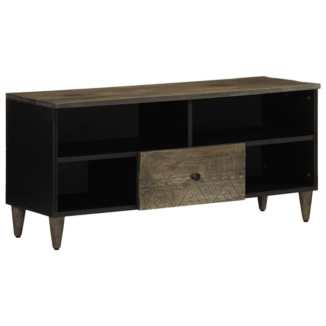 Vidaxl tv-meubel 100x33x46 cm massief mangohout zwart