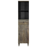Vidaxl badkamerkast 38x33x160 cm massief mangohout